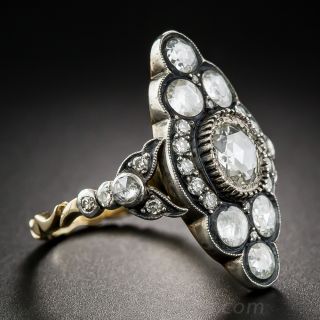 Large Rose-Cut Diamond Dinner Ring
