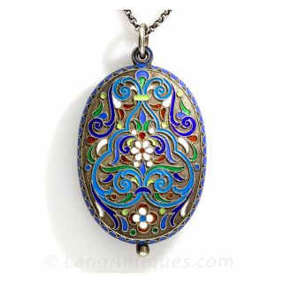 Large Russian Cloisonne Locket