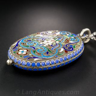 Large Russian Cloisonne Locket