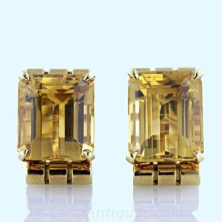 Retro Citrine Earrings 