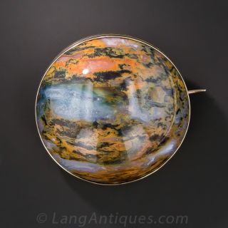Large Scottish Jasper Brooch