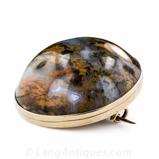 Large Scottish Jasper Brooch