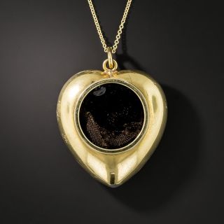 Large Turquoise Heart Pendant Locket 