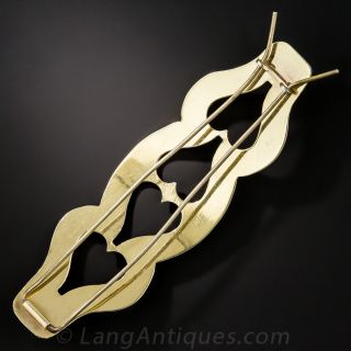 Large Victorian Gold Barrette