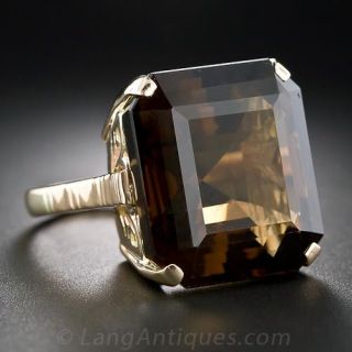 Large Vintage Smoky Quartz Ring