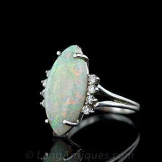Large White Opal Ring