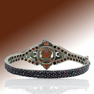Late 19th Century Bohemian Garnet Bangle Bracelet
