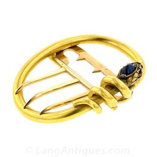 Late 19th Century French Serpent  Buckle