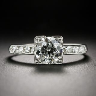 Late Art Deco 1.13 Carat Diamond Engagement Ring - 1
