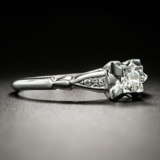 Late Art Deco .15 Carat Diamond Engagement Ring