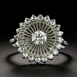 Late-Art Deco 18K Diamond Circle Ring by Jabel, USA - 3