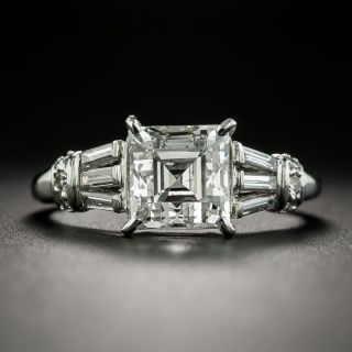 Art Deco 2.25 Carat Asscher-Cut Diamond Engagement Ring - GIA H SI1 - 1