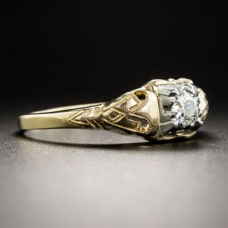 Late Art Deco .22 Carat Diamond Engagement Ring