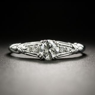 Late Art Deco .40 Carat Diamond Engagement Ring - 2