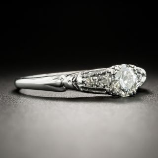 Late Art Deco .40 Carat Diamond Engagement Ring