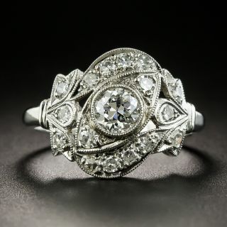 Late Art Deco .43 Carat Diamond Dinner Ring - 2