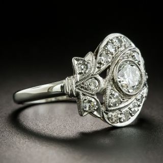 Late Art Deco .43 Carat Diamond Dinner Ring
