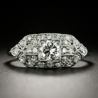 Late Art Deco .50 Carat Diamond Engagement Ring by Granat Brothers - 1