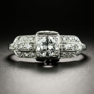 Late Art Deco .50 Carat Diamond Engagement Ring - 2