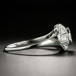 Late Art Deco .51 Carat Diamond Engagement Ring - GIA F VS1