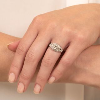Late Art Deco .57 Carat Diamond Engagement Ring