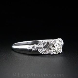 Late Art Deco .60 Carat Diamond Engagement Ring