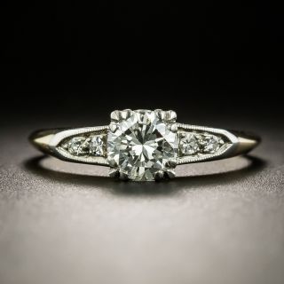 Late Art Deco .73 Carat Diamond Engagement Ring by Byard F. Brogan - 2