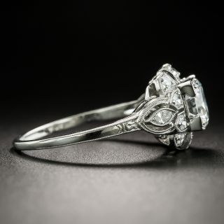 Late Art Deco .98 Carat Diamond Engagement Ring - GIA G SI1