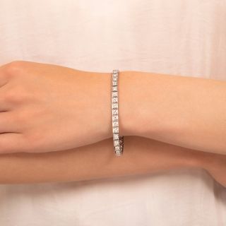 Late Art Deco Diamond Bracelet by Waslikoff