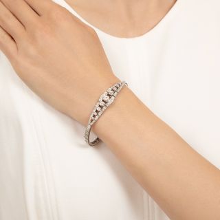 Late-Art Deco Diamond Bracelet