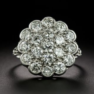 Late-Art Deco Diamond Cluster Ring - 3