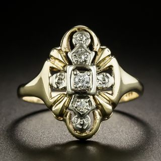 Late Art Deco Diamond Dinner Ring - 2