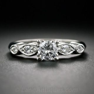 Late Art Deco Diamond Engagement Ring