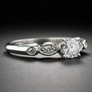 Late Art Deco Diamond Engagement Ring