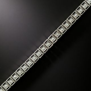 Late Art Deco Diamond Line Bracelet - 4