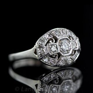Late Art Deco Diamond 'Right-Hand' Ring