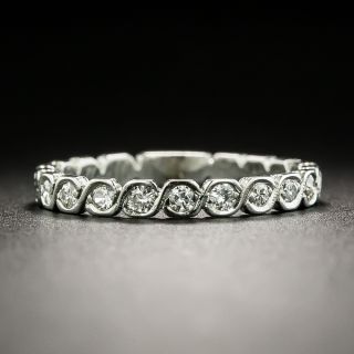 Late Art Deco Diamond Wedding Band, Size 5 1/2+ - 2