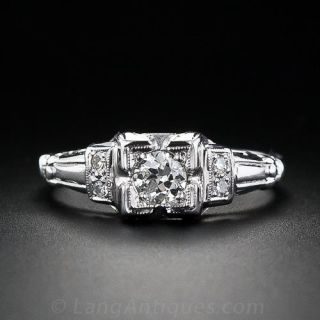 Late Art Deco Engagement Ring