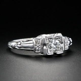 Late Art Deco Engagement Ring