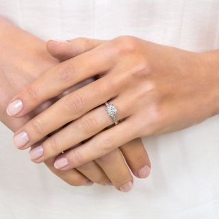 Late Art Deco/Mid Century .65 Carat Diamond Ring, Orange Blossom by Traube