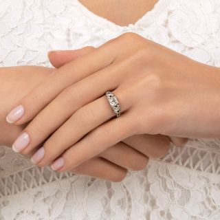 Late-Art Deco Orange Blossom .40 Carat Diamond Engagement Ring