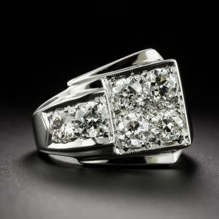 Late Art Deco/Retro Diamond Buckle Ring - 3