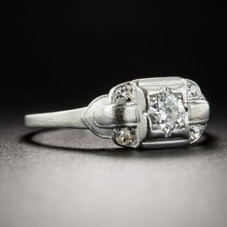 Late Art Deco Vintage Diamond Engagement Ring by Whitehouse Brothers
