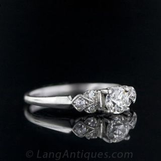Late Deco .50 Carat Diamond Engagement Ring
