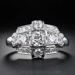 Late Deco Diamond Ring