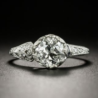 Late Edwardian 1.00 Carat Diamond and Sapphire Ring -  GIA  J VS1 - 3