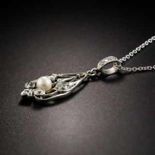 Late Edwardian Diamond and Pearl Necklace