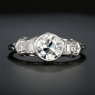 Art Deco 1.05 Carat Diamond Engagement Ring - GIA I SI2 - 1
