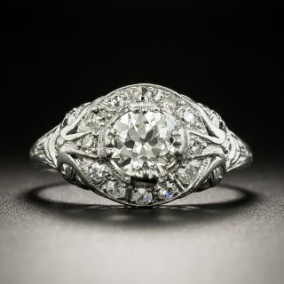 Late Edwardian/Early Art Deco .63 Carat Diamond Engagement Ring - 2