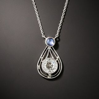 Late Edwardian/Early Art Deco Diamond and Moonstone Necklace - 2